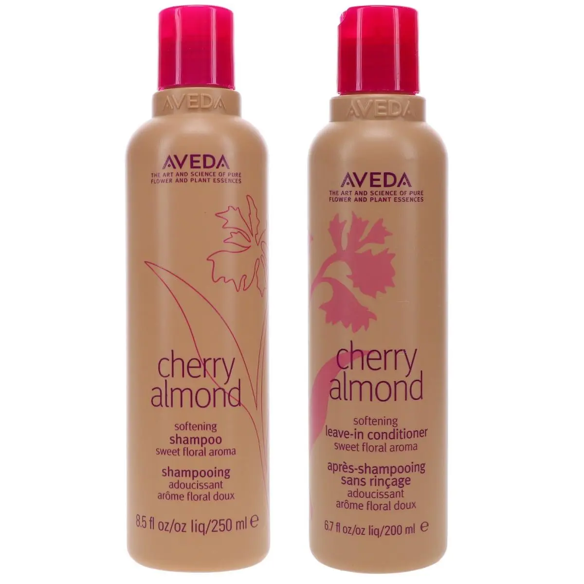Cherry Almond Softening Shampoo 8.5 oz Leave-in Conditioner 6.7 oz by Aveda