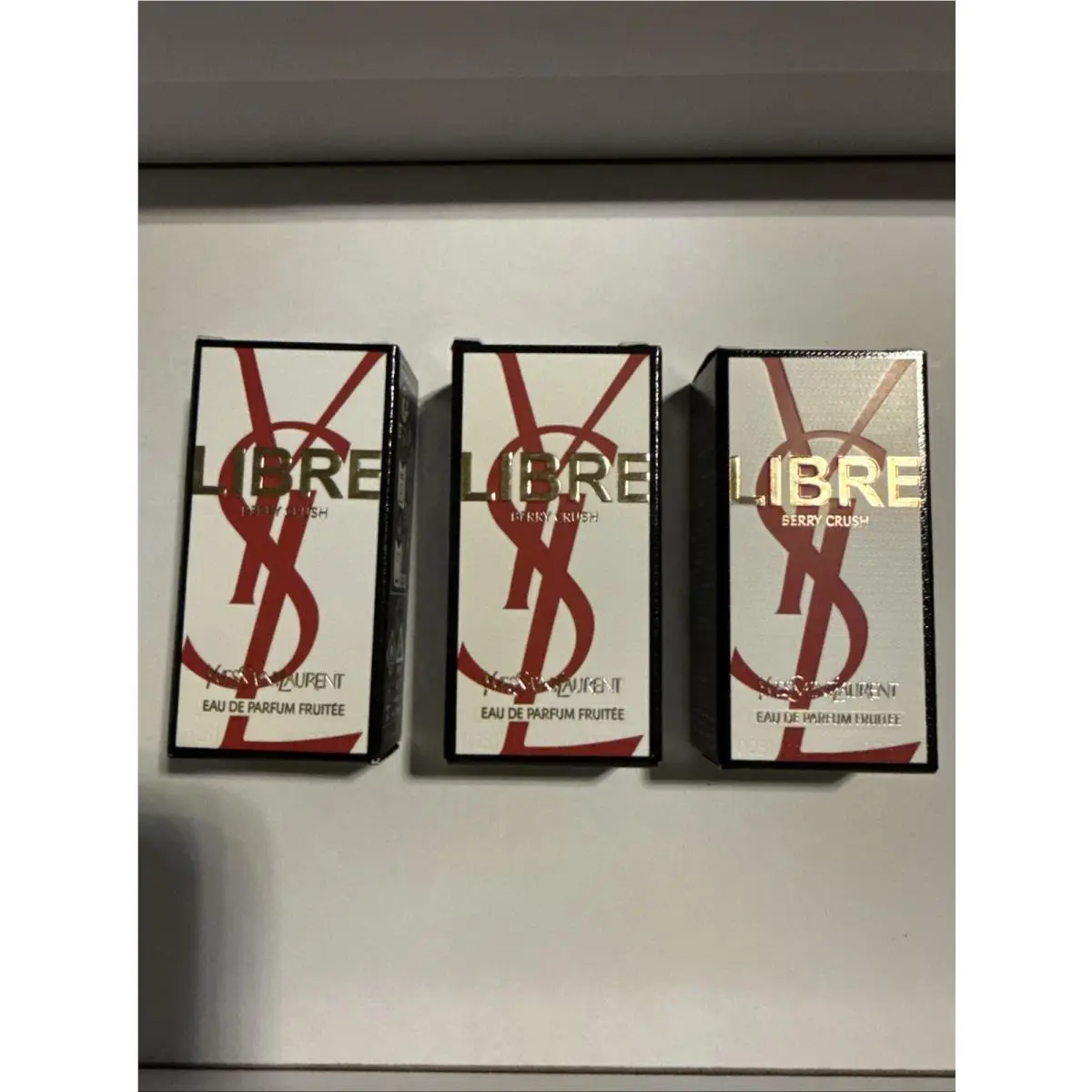 3x Ysl Yves Saint Laurent Libre Berry Crush 7.5 ml/0.25 Fl.oz Mini