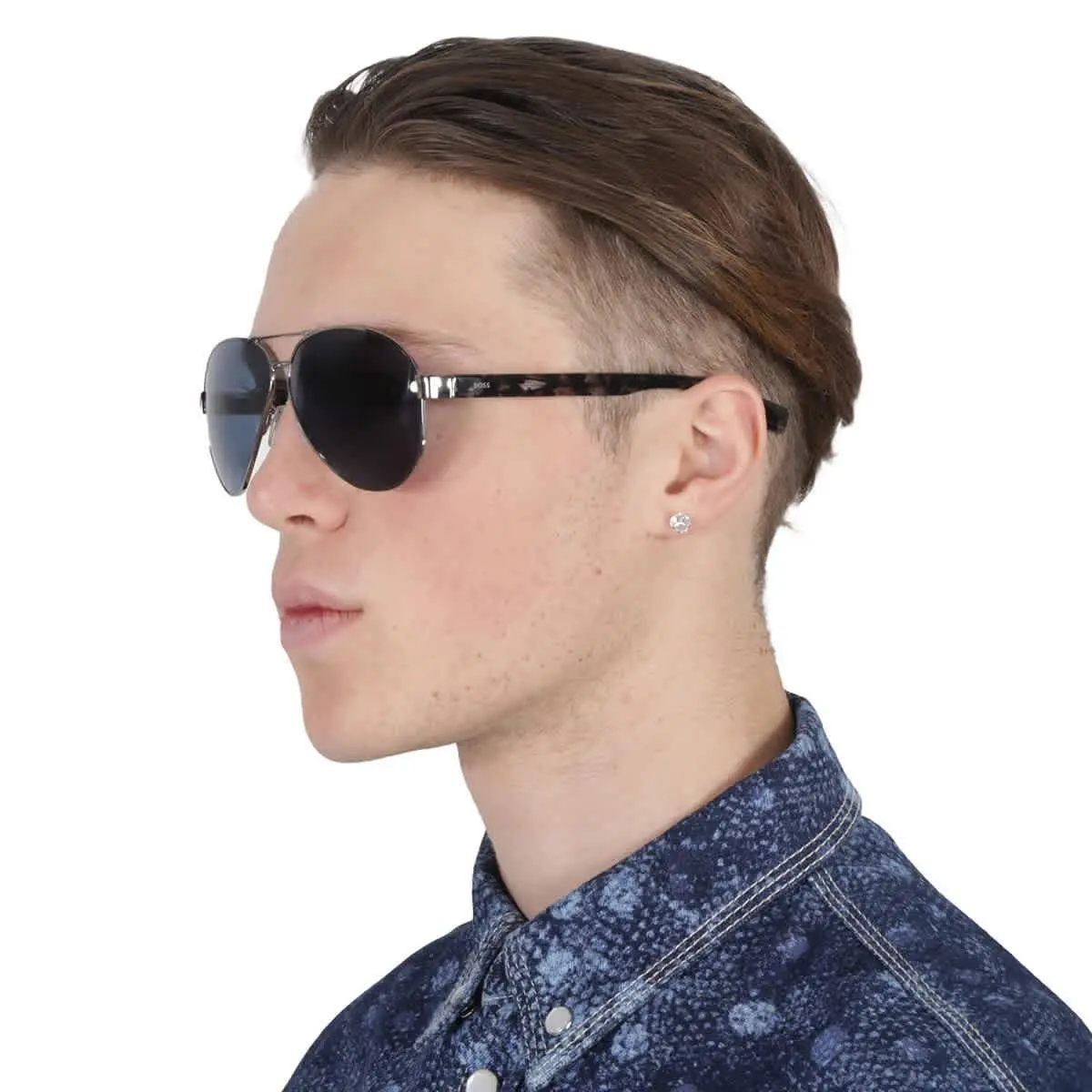 Hugo Boss Blue Pilot Men`s Sunglasses Boss 1560/O/S 06LB/KU 63 Boss 1560/O/S