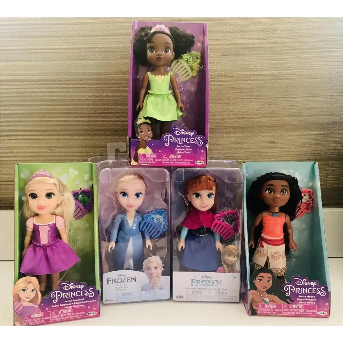 Disney Princess Petite Dolls Rapunzel Tiana Anna Elsa Moana 6”