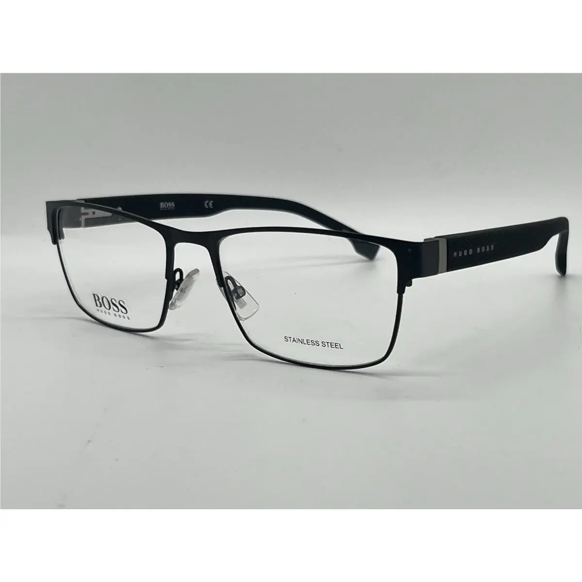 Boss by Hugo Boss 1040 003 Matte Black Rectangular Men`s Eyeglasses 57-18-145