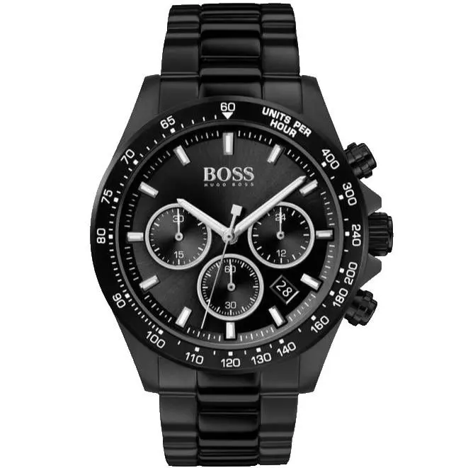 Hugo Boss Hero Chronograph 1513754 Black Dial Black Bracelet 45MM Mens Watch