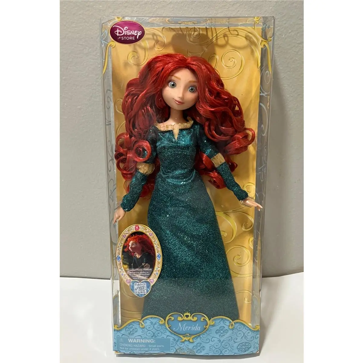 12 Disney Store Classic Princess Merida Red Long Hair Doll 2013