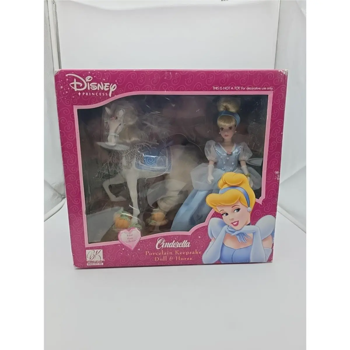 Disney Princess Cinderella Horse Porcelain Keepsake Brass Key Collectibles