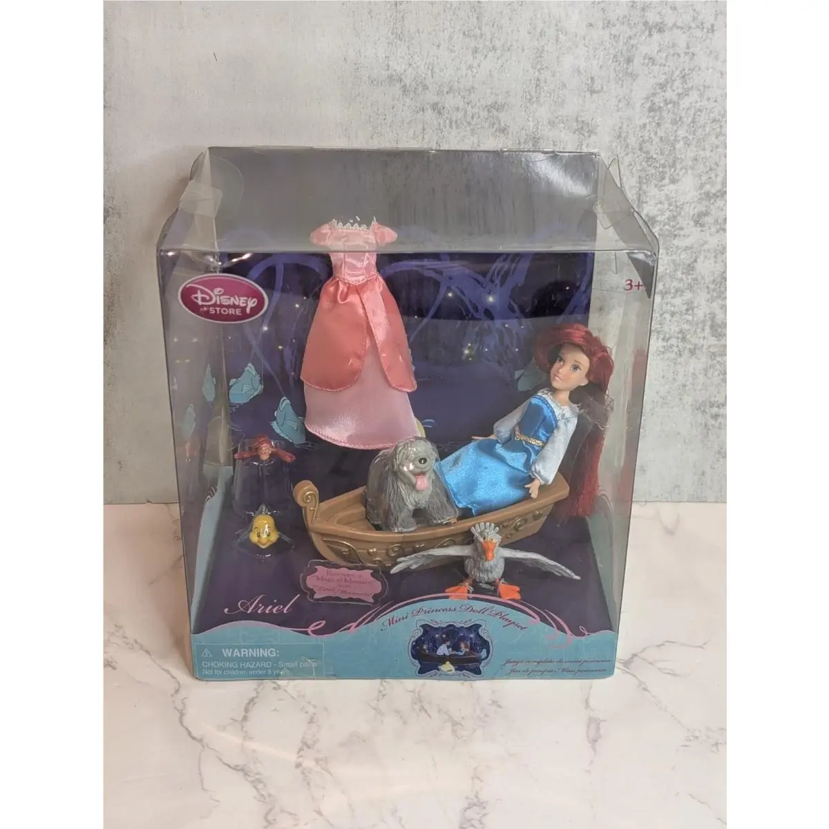 Disney Store Little Mermaid Ariel Mini Princess Doll Set Box Damage