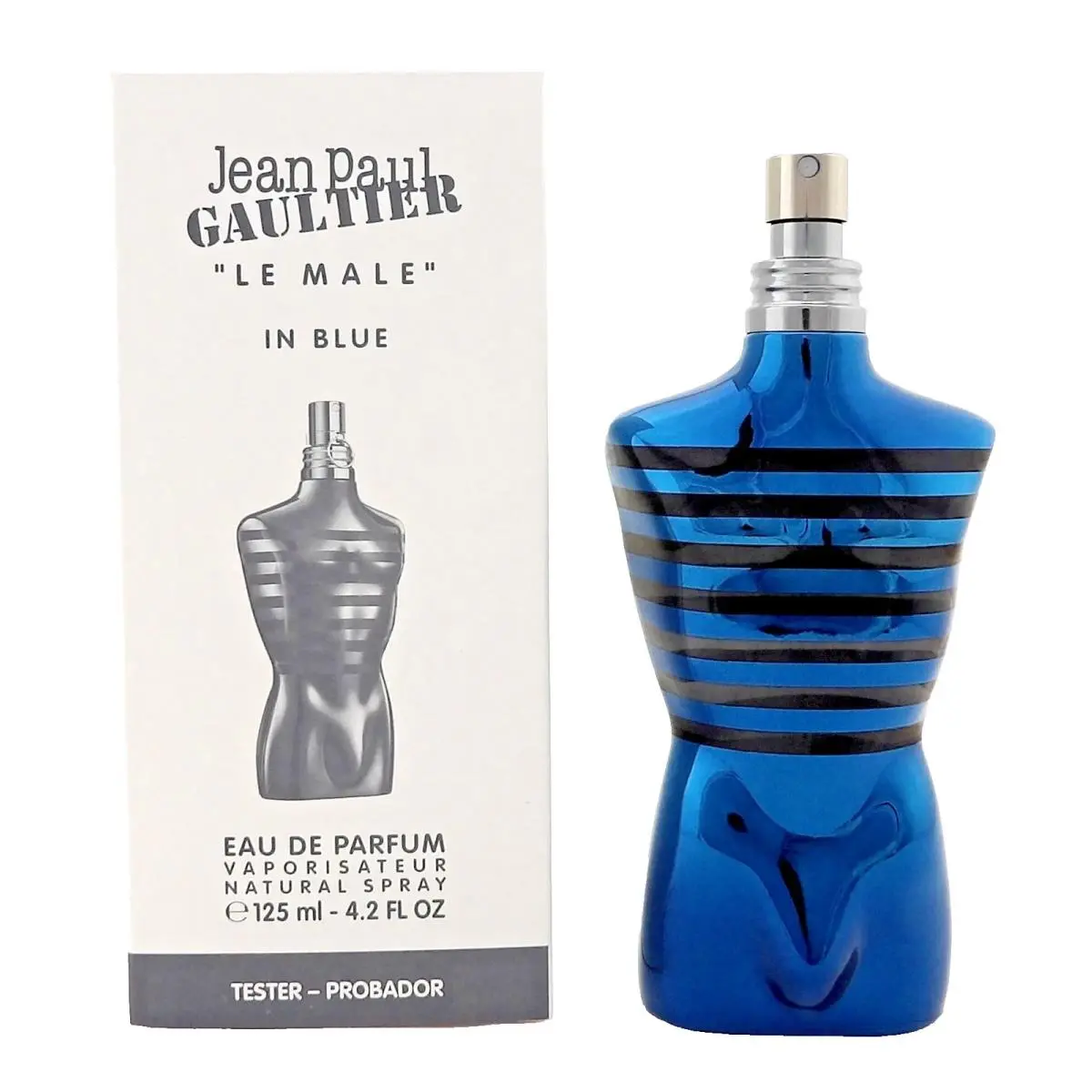 Le Male In Blue 4.2 oz Eau De Parfum Men Spray White Box by Jean Paul Gaultier
