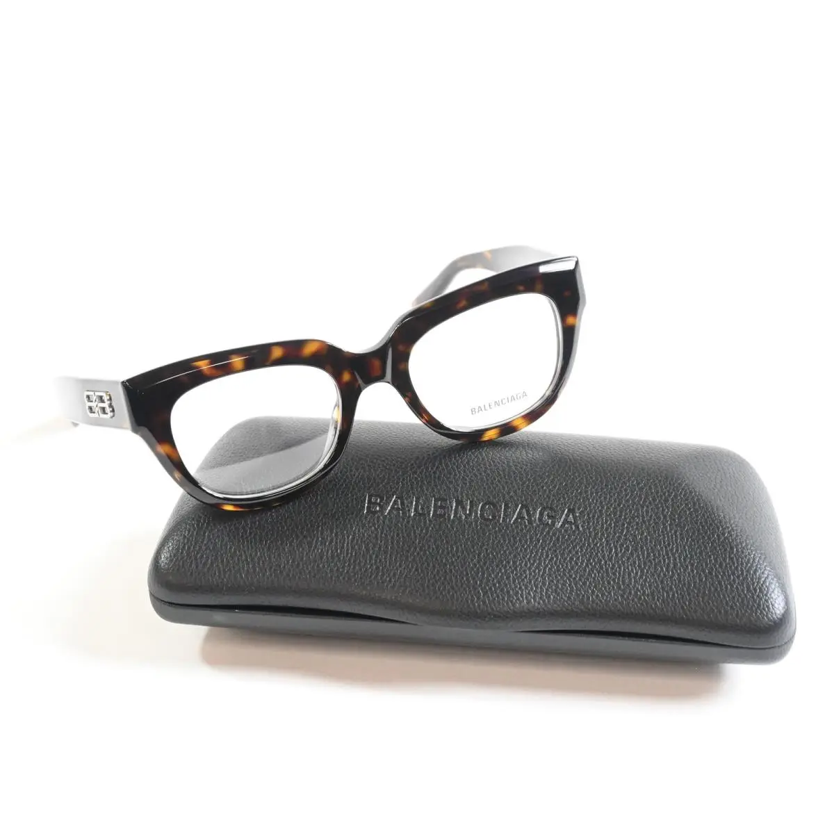 Balenciaga BB0239O 002 Unisex Eyeglasses Havana/silver 50mm
