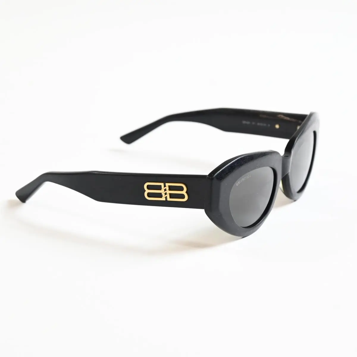 Balenciaga Cat Eye-frame Recycled Acetate Distressed Sunglasses