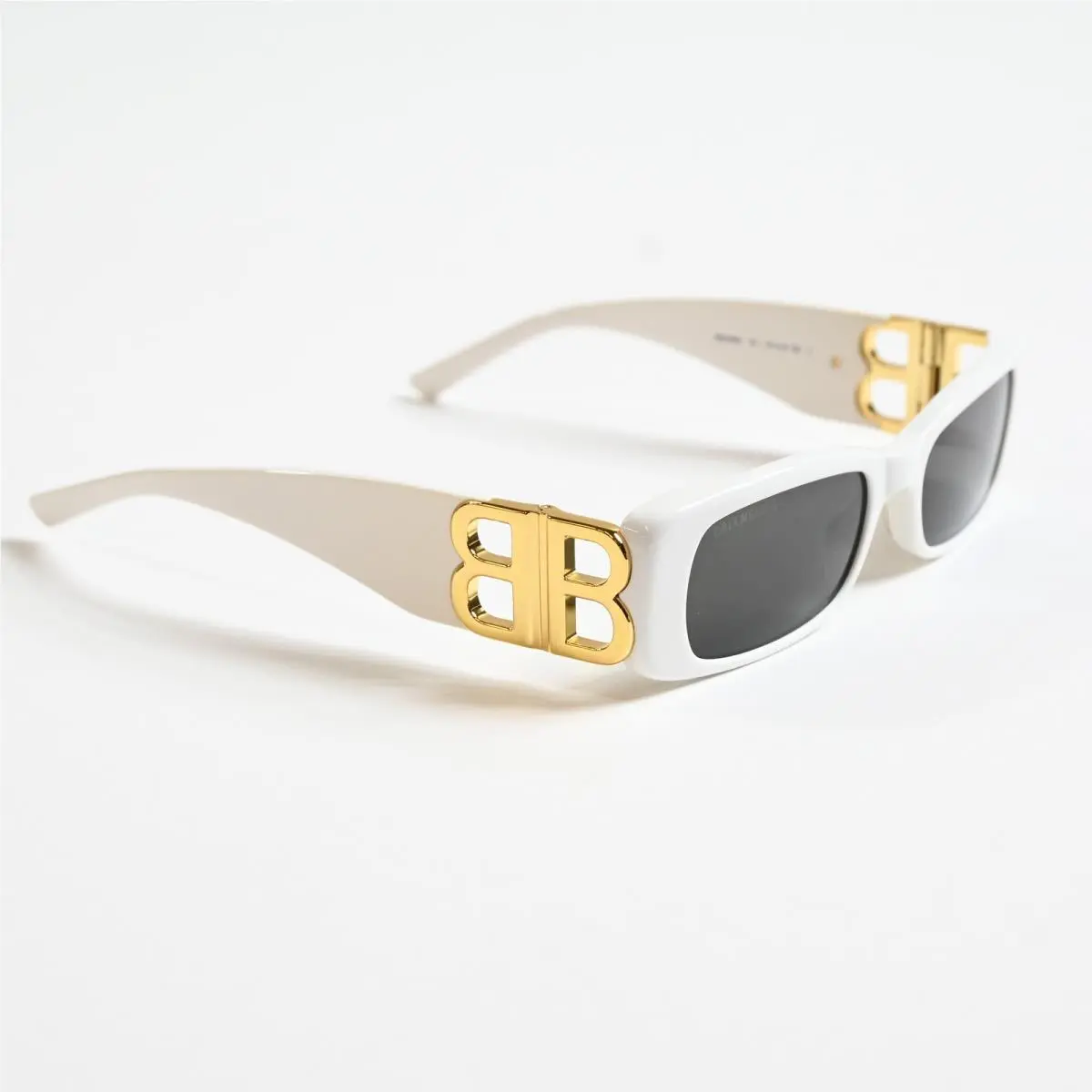Balenciaga BB0096S 011 Womens Sunglasses White/gold 51mm