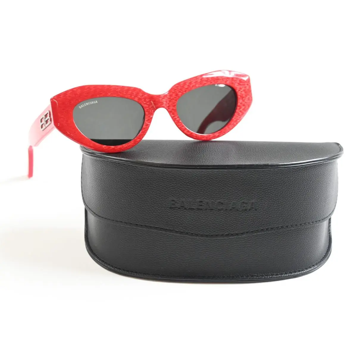 Balenciaga BB0236S 003 Womens Sunglasses Red/gray 52mm
