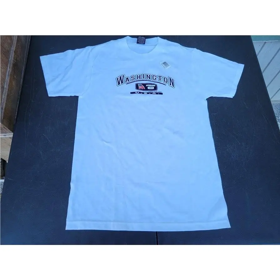 Shirt Mens XL White Washington Usa Established 1889 Graphic Tee T Shirt by Stussy