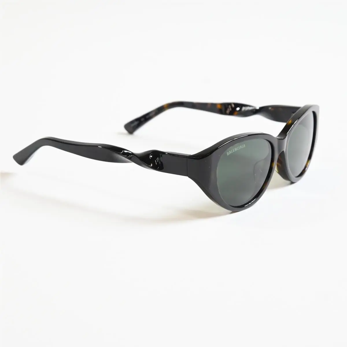 Balenciaga BB0209SA 002 Womens Sunglasses Havana/green 55mm