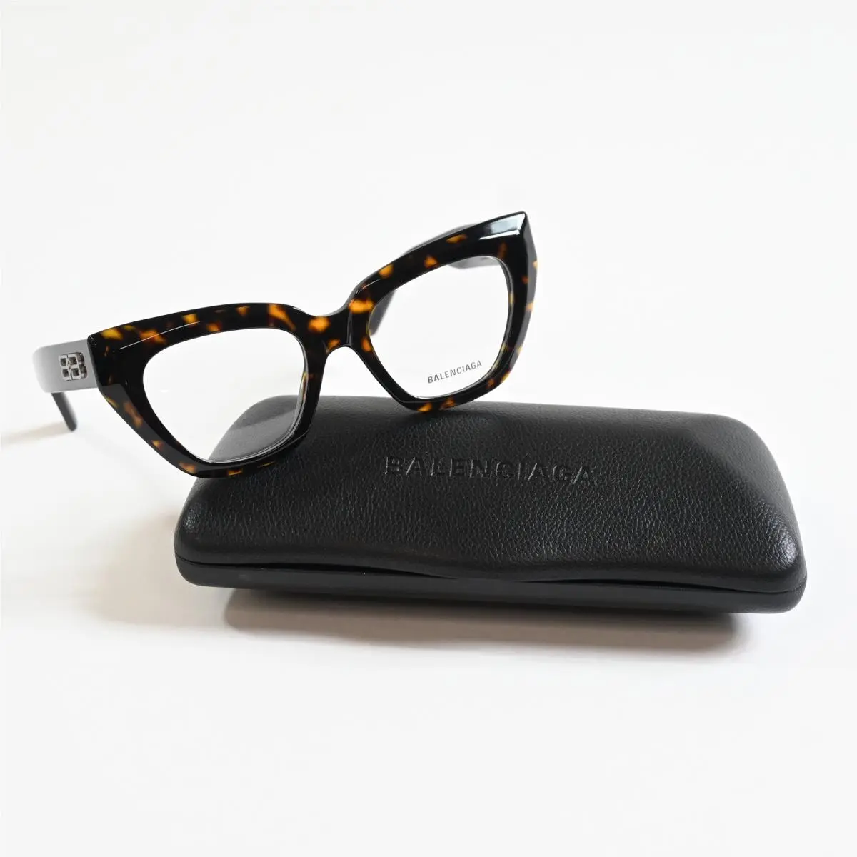 Balenciaga BB0238O 002 Womens Eyeglasses Havana/silver 50mm