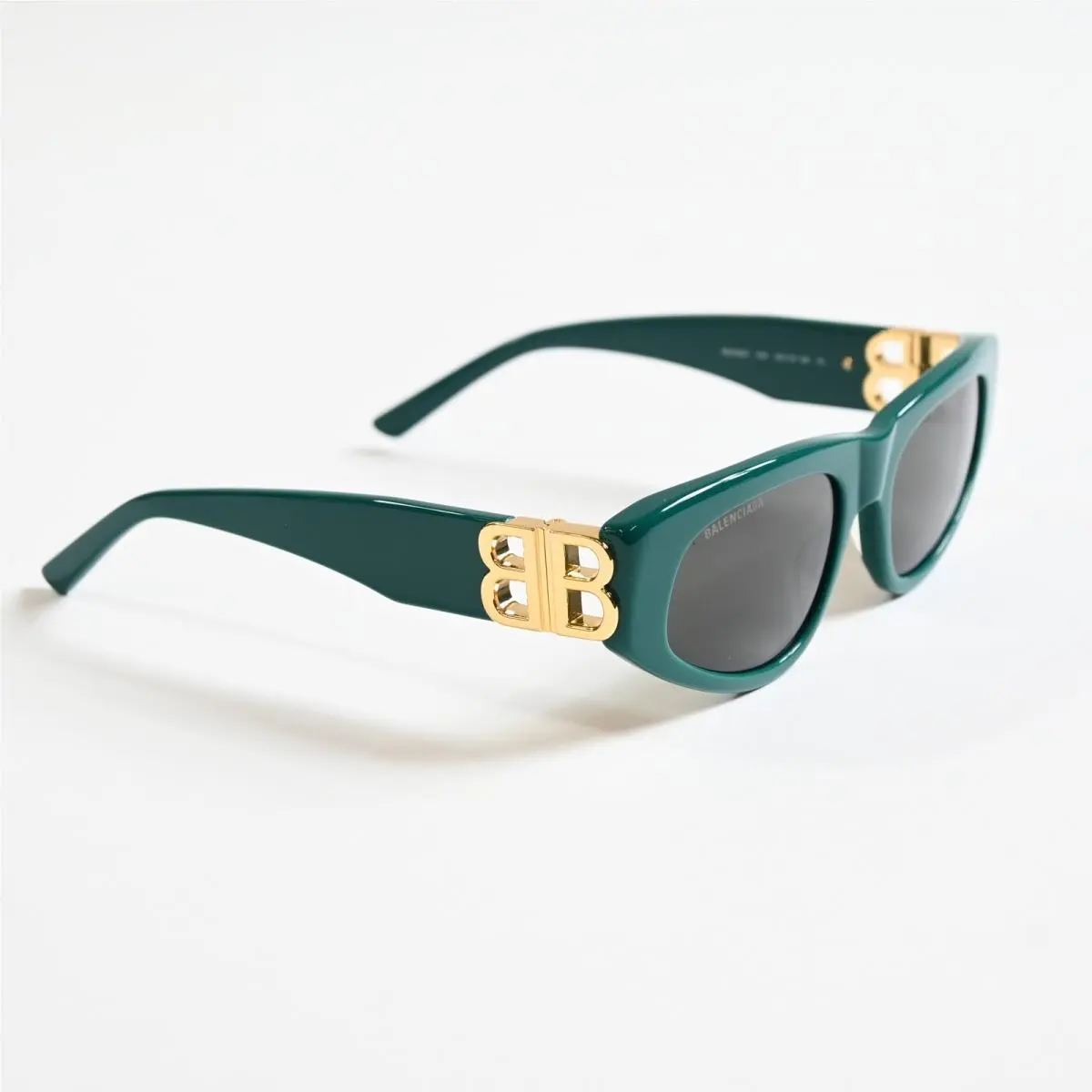 Balenciaga BB0095S 005 Womens Sunglasses Green/gold 53mm
