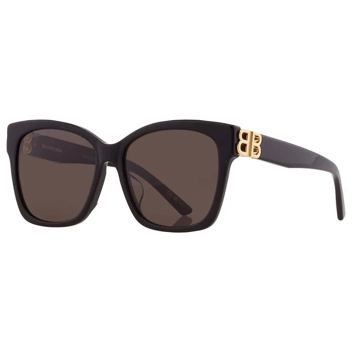 Balenciaga Grey Square Ladies Sunglasses BB0102SA 001 57 BB0102SA 001 57