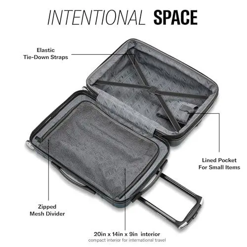 Silver - Samsonite Omni 2 Global Carry-on Spinner Luggage