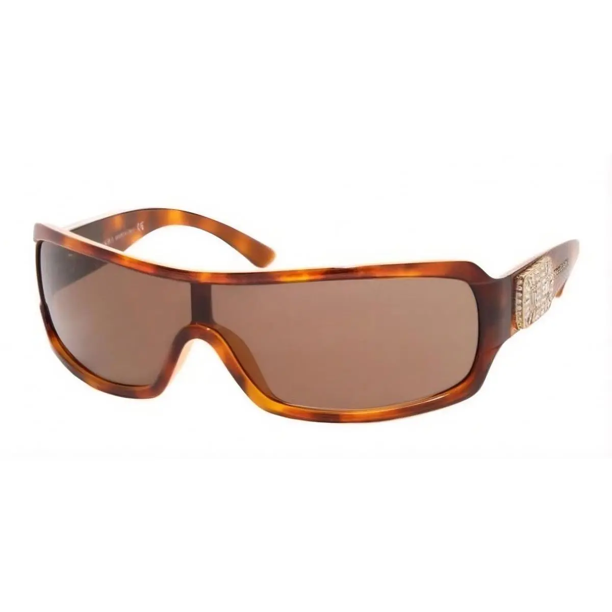 Bvlgari BV8011B 95473 Sunglasses Havana Crystals / Dark Brown Solid Lens