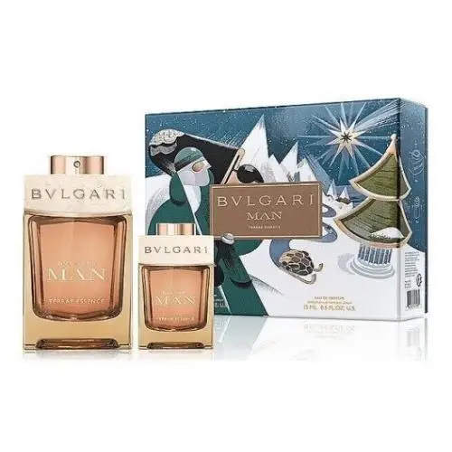 Bvlgari Man Terrae Essence Men 2 Pieces Set 3.4 oz 0.5 oz Eau De Parfum Spray