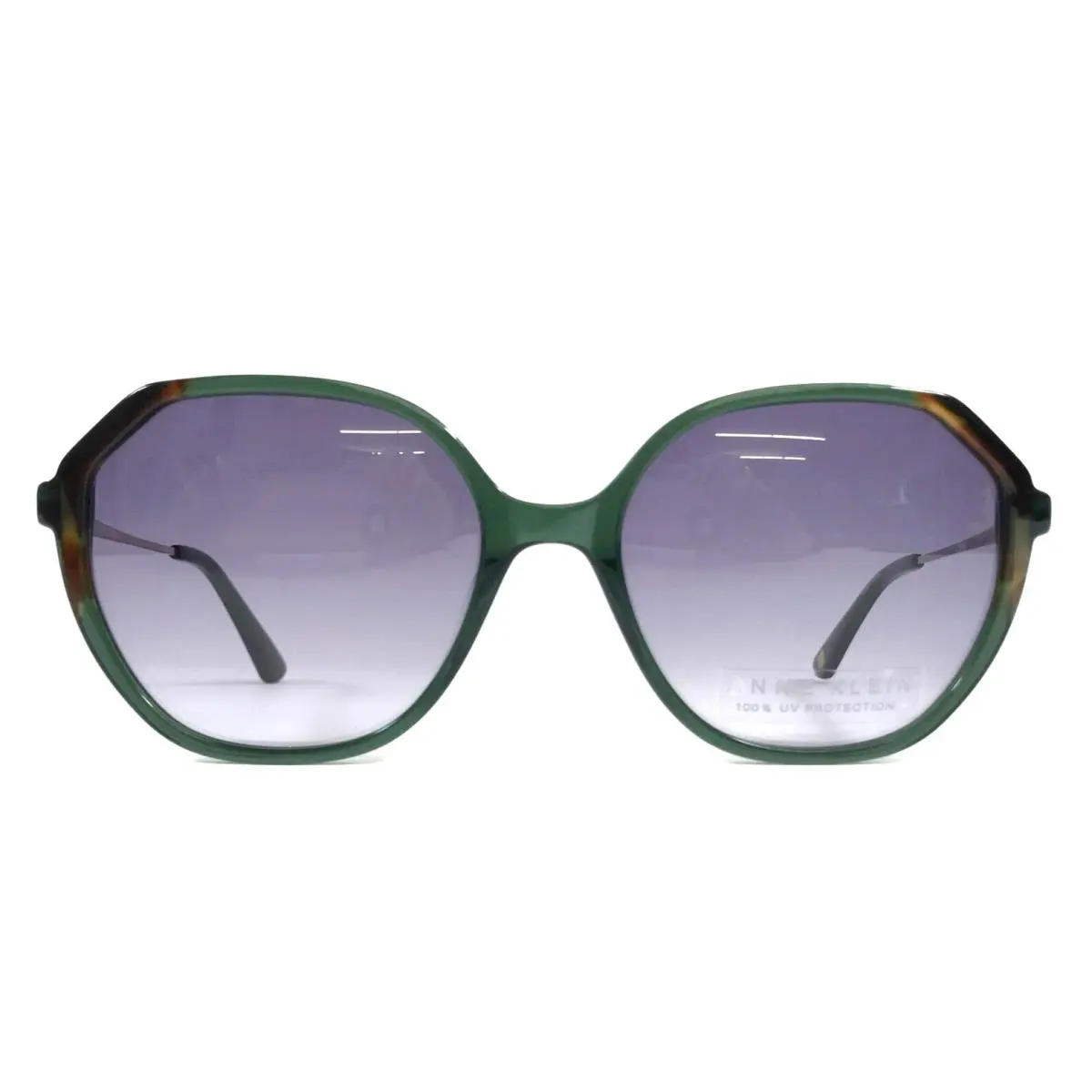 Anne Klein Sunglasses AK7075 300 Olive Green Gold Frames Purple Gradient Lenses