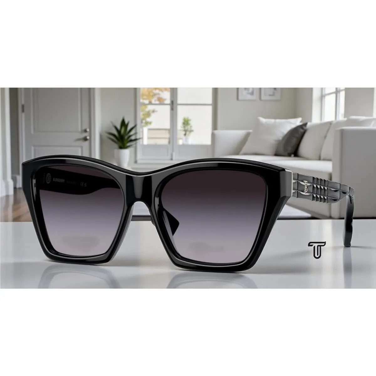 BE4391 30018G Arden Black Grey Gradient 54 mm Women`s Sunglasses by Burberry