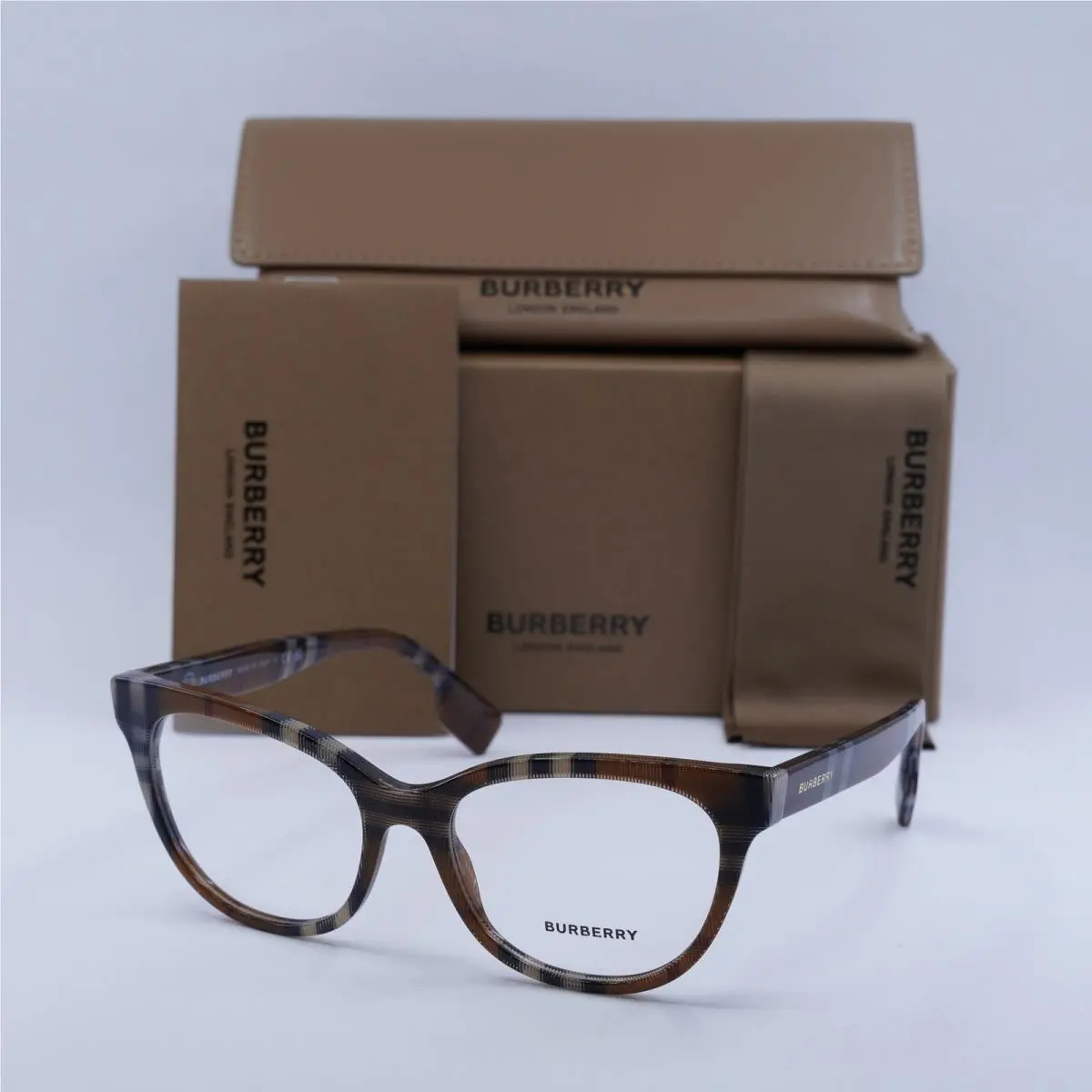 BE2375 3966 Check Brown 53mm Eyeglasses by Burberry