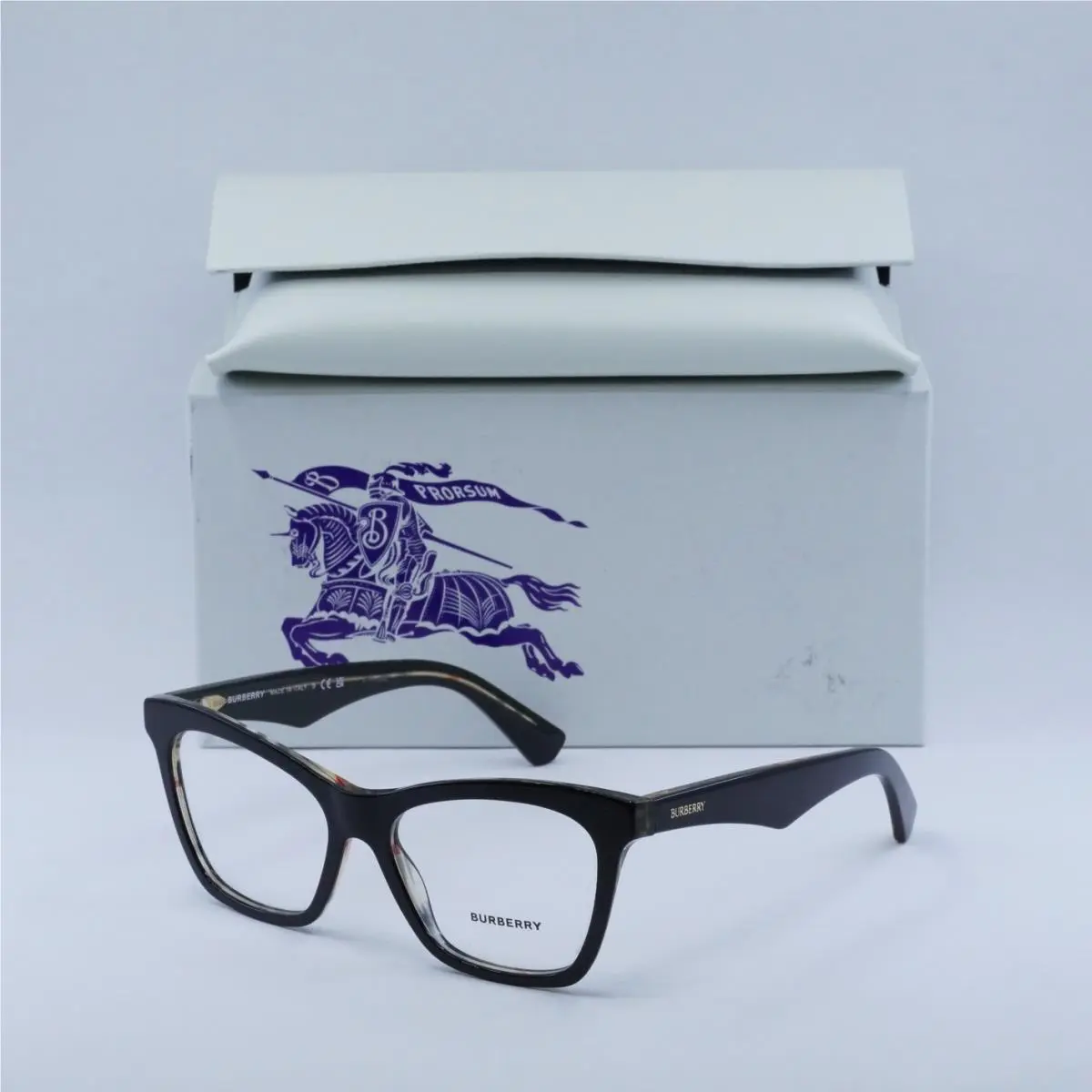 BE2416 4121 Top Black On Vintage Check 52mm Eyeglasses by Burberry