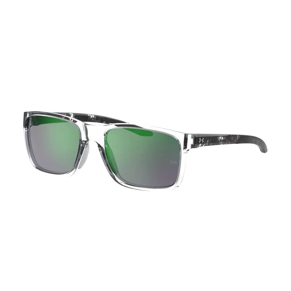 0005/S UA Hustle Rectangular Sunglasses Crystal Black by Under Armour