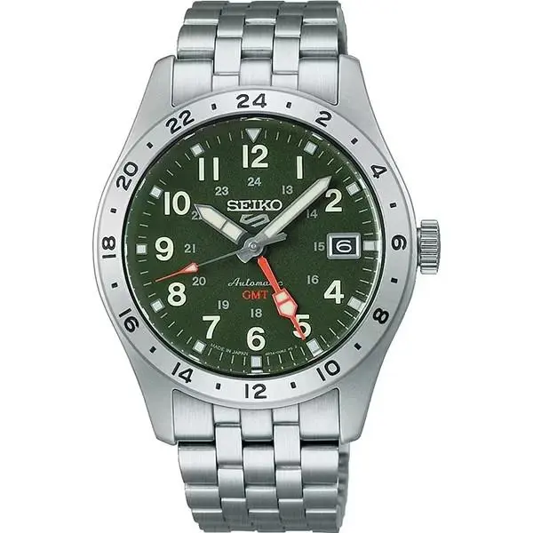 5 Sports Field Gmt HDB001J Olive Drab Automatic Mens Watch Japan by Seiko