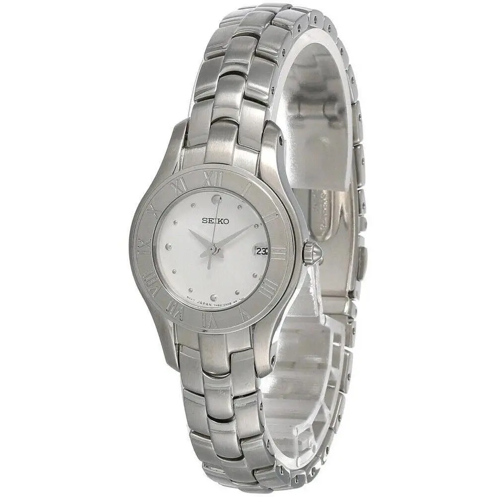 Seiko Silver Dial 27MM Quartz S-steel Bracelet Women`s Watch SXDB71