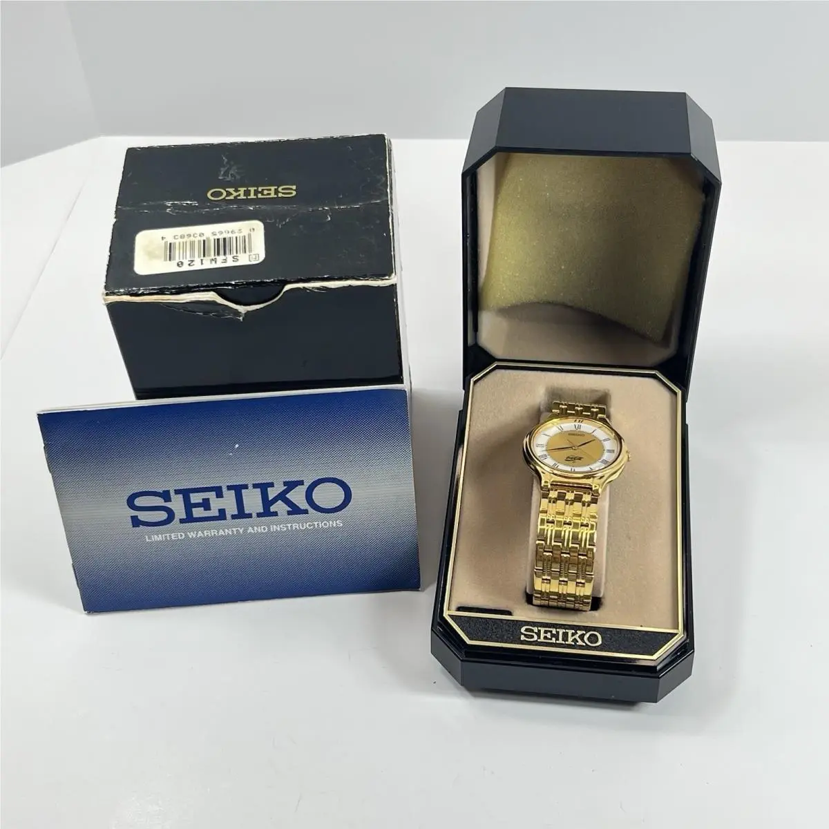 Quartz Watch Unisex Gold SFW788 Coca-cola Logo Roman Numeral Vintage by Seiko