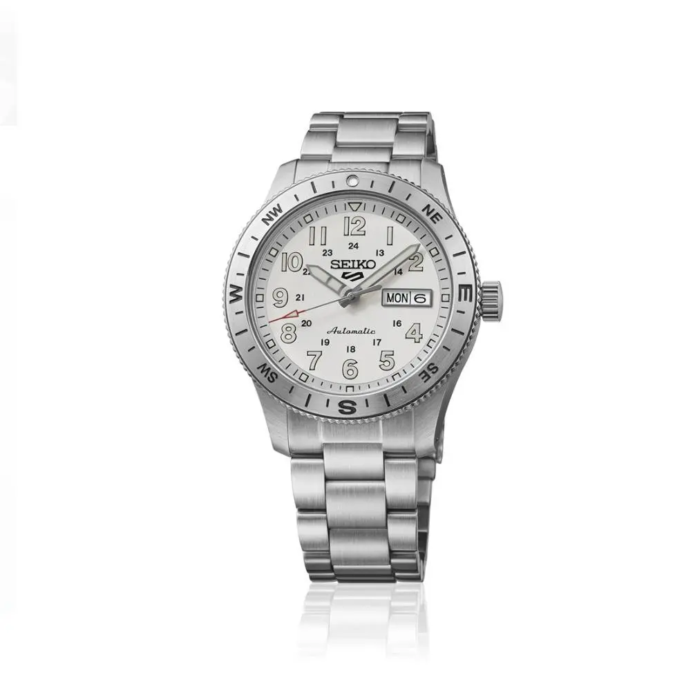 5 Sports SS Automatic White Dial HDB007 by Seiko