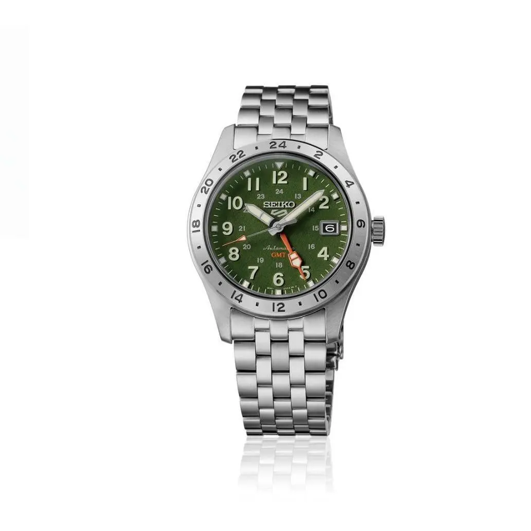 5 Sports SS Automatic Gmt Green Dial HDB001 by Seiko