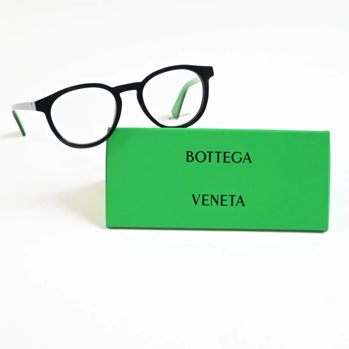 Bottega BV1225O 005 Unisex Eyeglasses Lime/black 50mm by Bottega Veneta