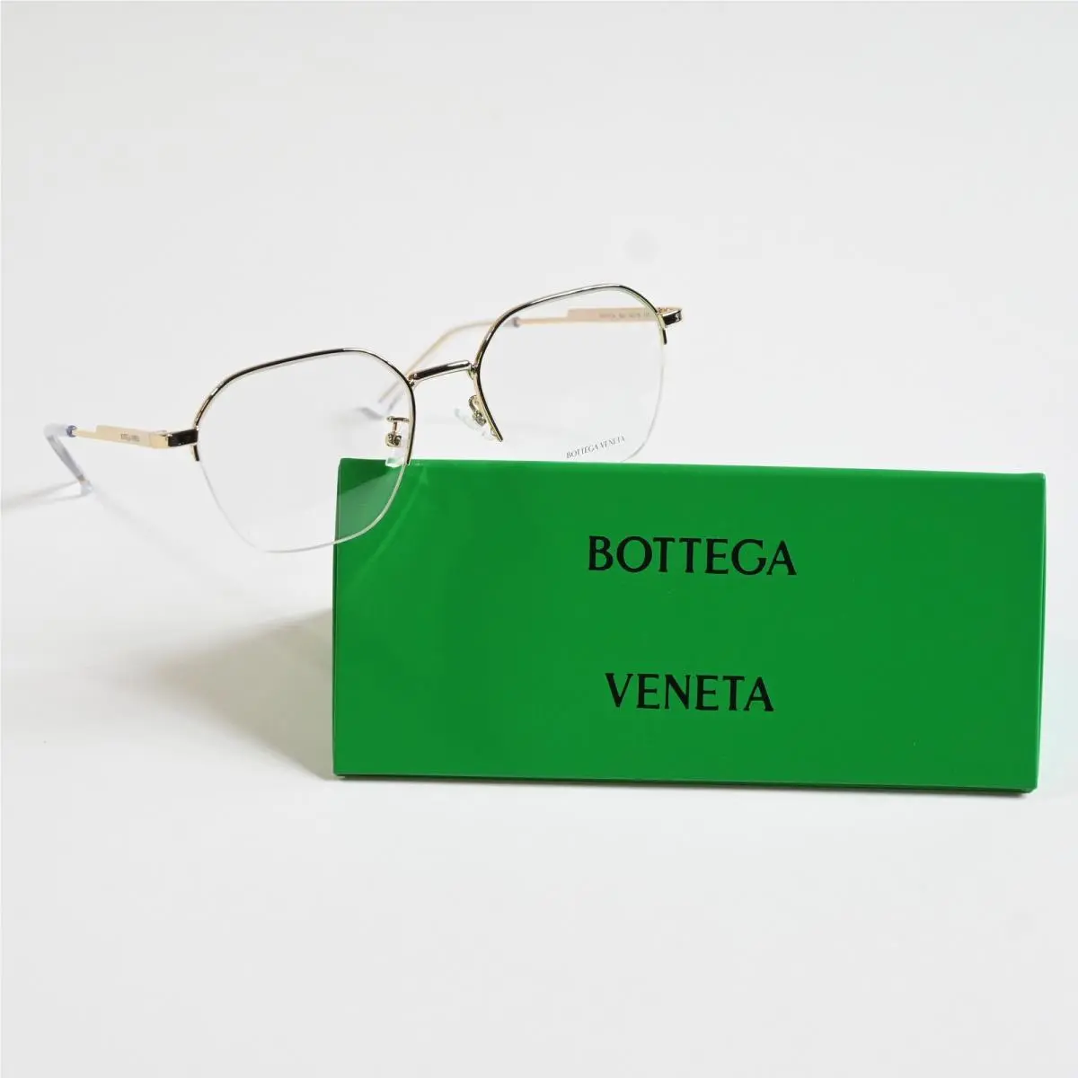 Bottega BV1111OA 002 Mens Eyeglasses Clear Gold/silver 52mm by Bottega Veneta