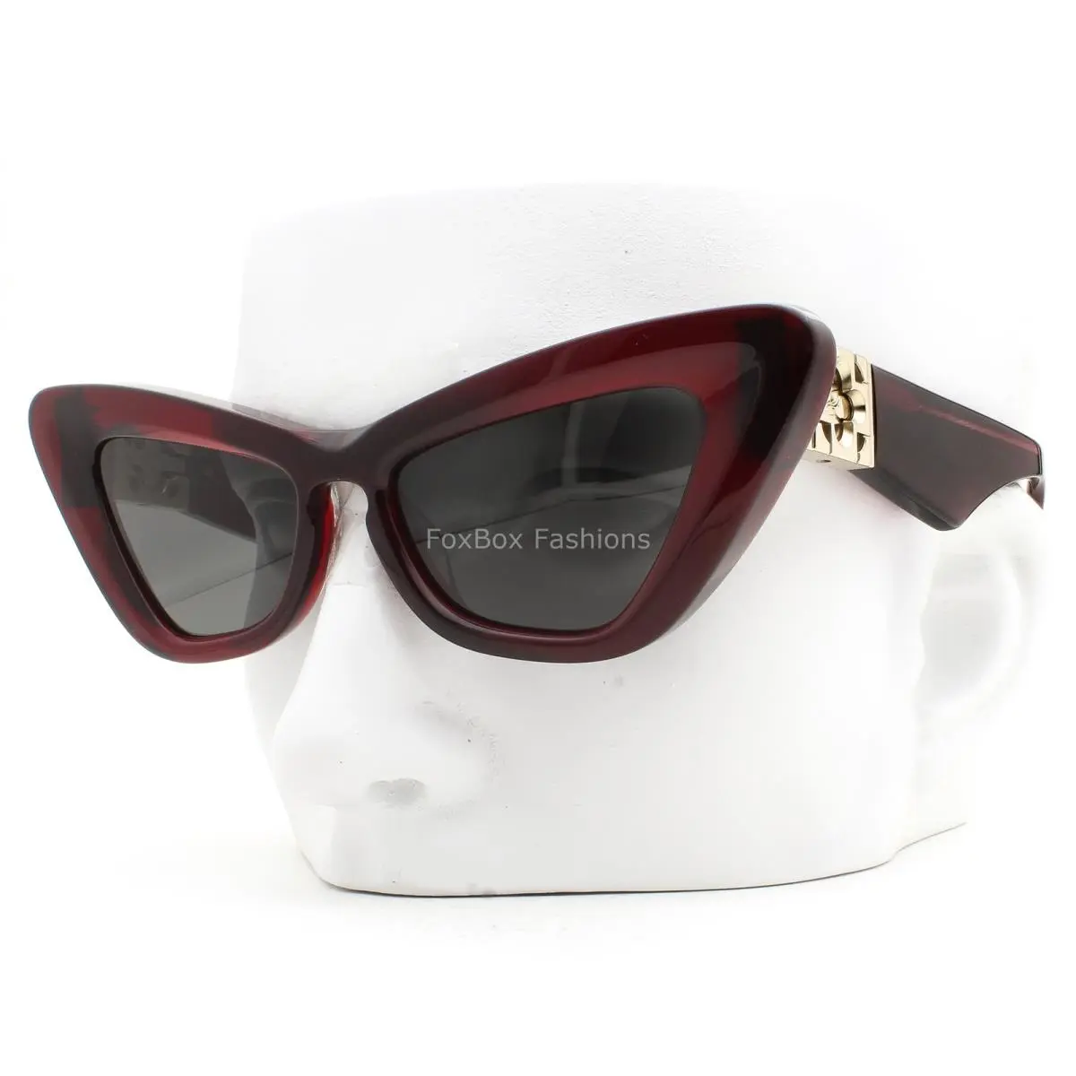 Sunglasses B4421U 4128/87 Crystal Bordeaux Red Pale Gold Logo with Case by Burberry