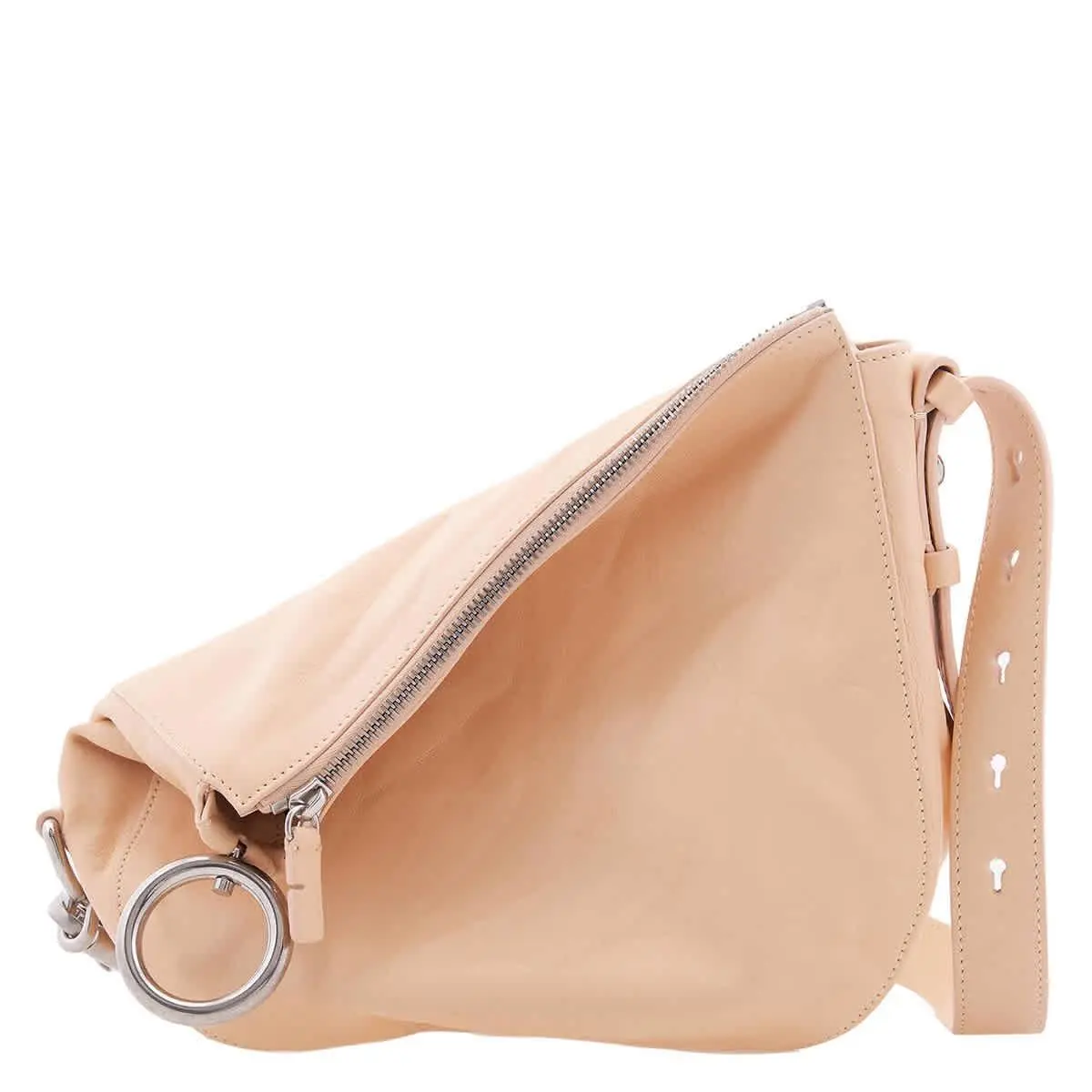 Burberry Crinkled Leather Small Knight Bag 8082395 - Brown, Exterior: Peach