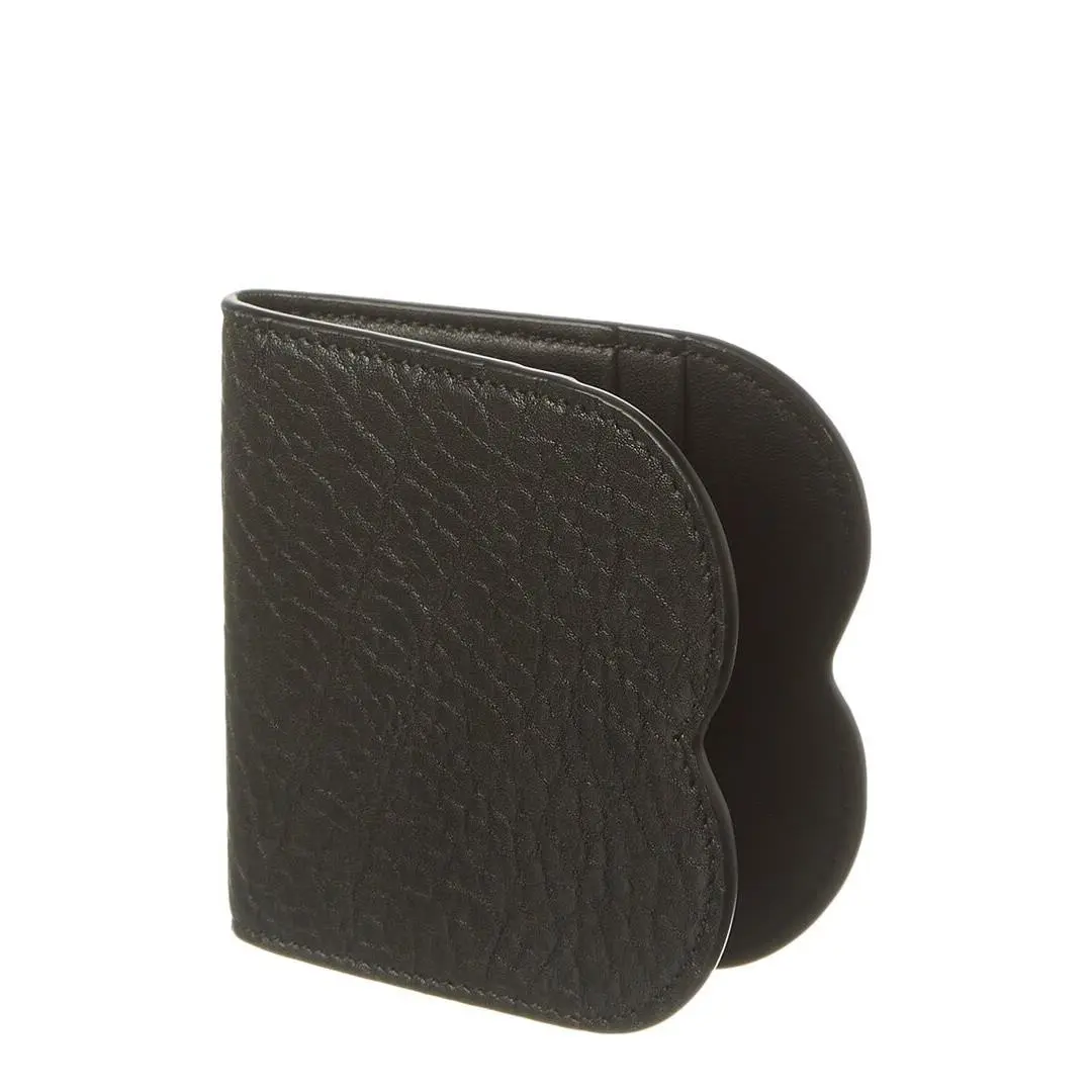 Burberry Chess Leather Card Holder Women`s Black