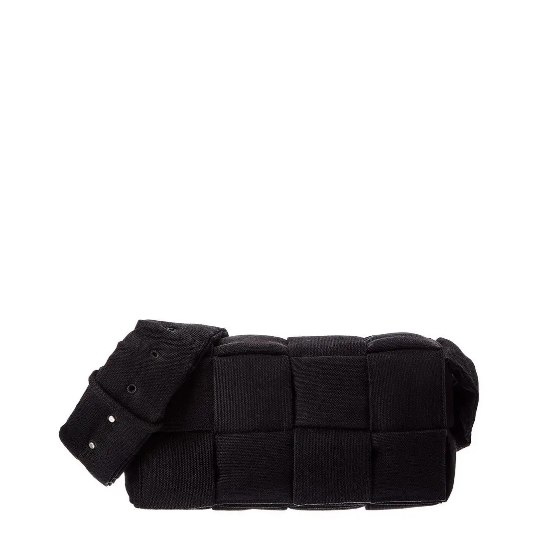 Maxi Intrecciato Canvas Shoulder Bag Women`s Black by Bottega Veneta