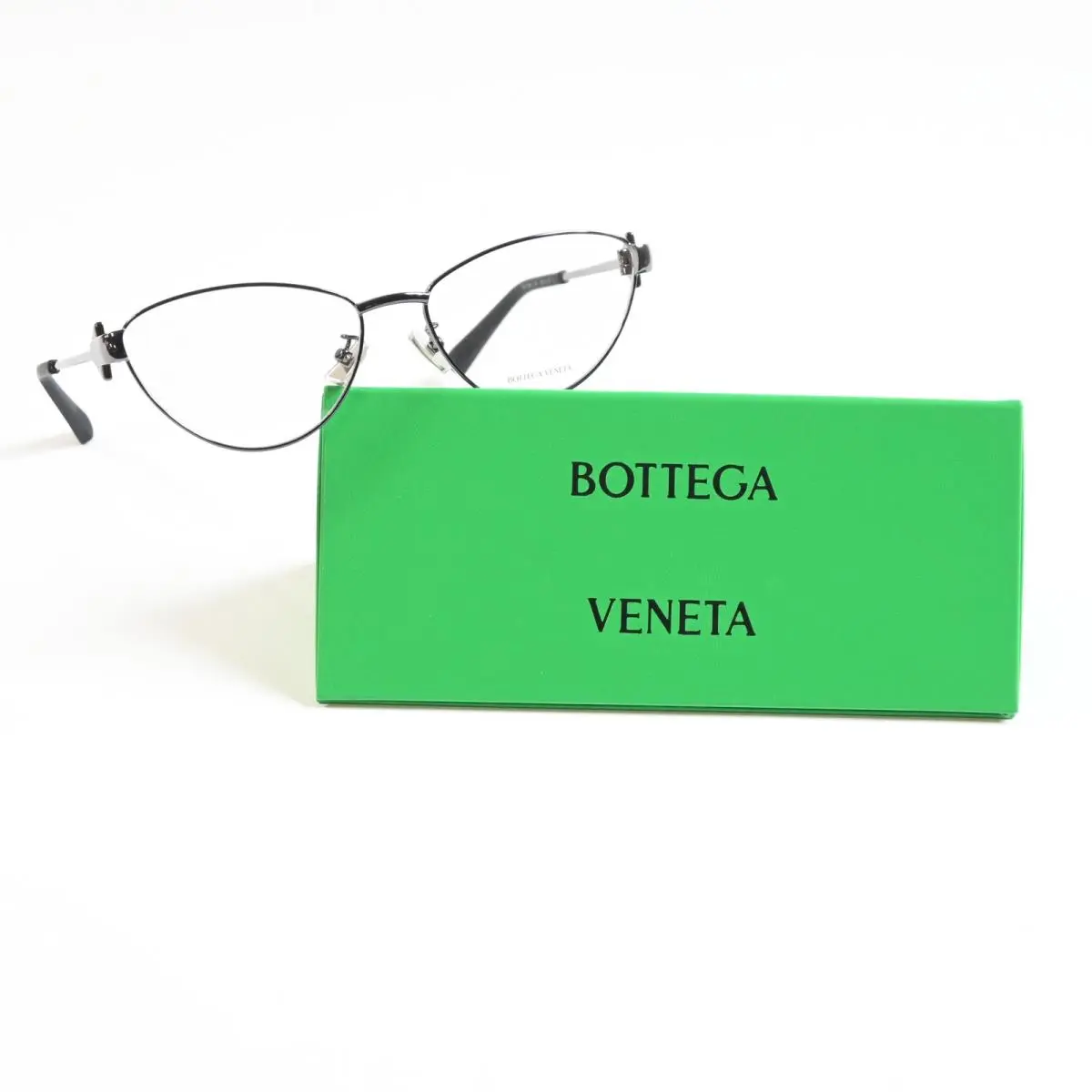 Bottega BV1188O 001 Womens Eyeglasses Gray/silver 56mm by Bottega Veneta