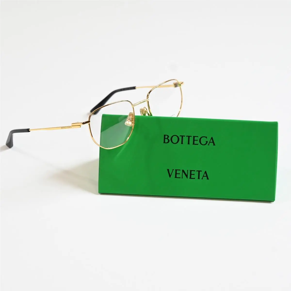 Bottega BV1301O 001 Unisex Eyeglasses Gold 50mm by Bottega Veneta