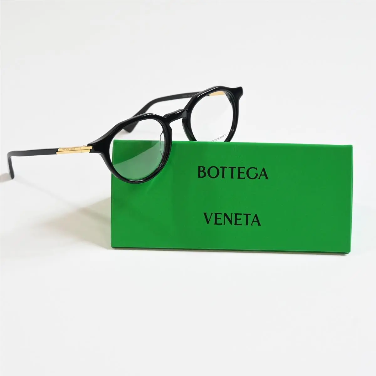 Bottega BV1263O 001 Men`s Eyeglasses Black/gold 48mm by Bottega Veneta
