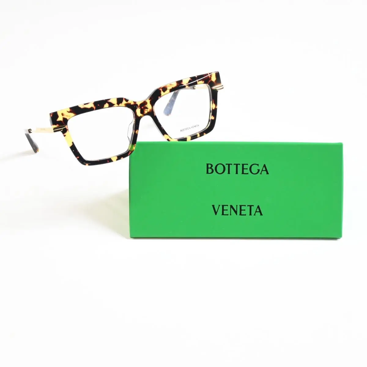 Bottega BV1243O 002 Womens Eyeglasses Black/gold 53mm by Bottega Veneta