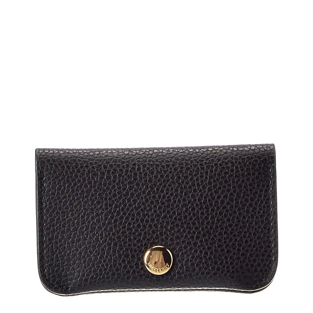 Leather Card Holder Women`s Black by Burberry