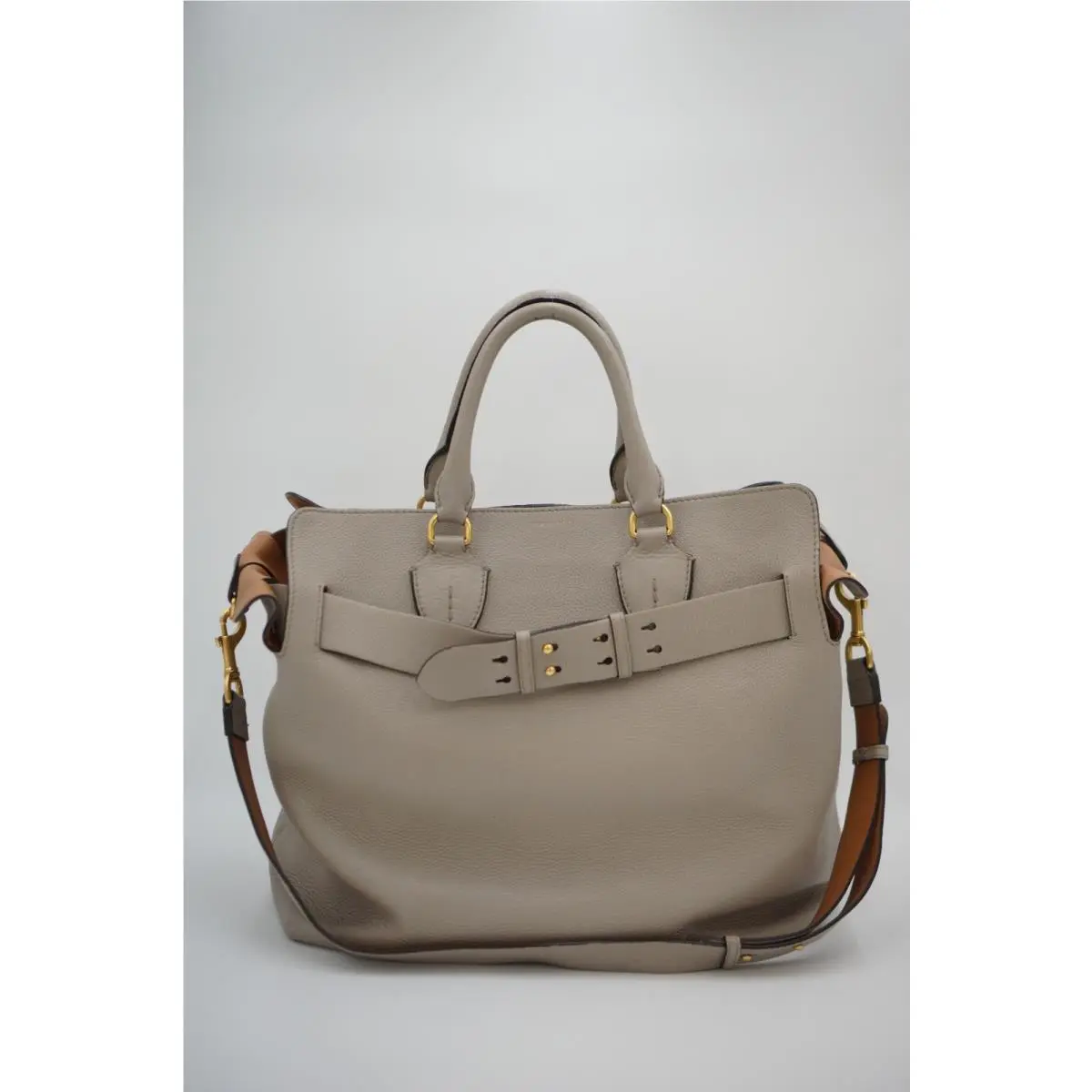 Marais Calfskin Medium Belt Bag Beige Made In Italy by Burberry
