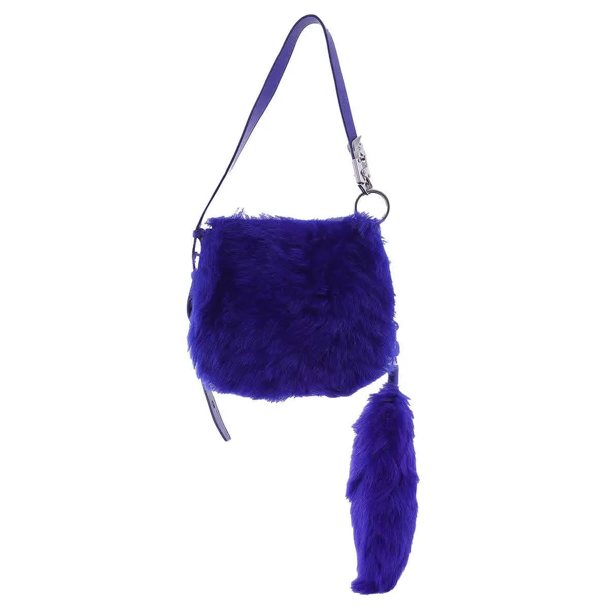 Burberry Small Knight Faux-fur Shoulder Bag 8075126 - Blue, Exterior: Knight