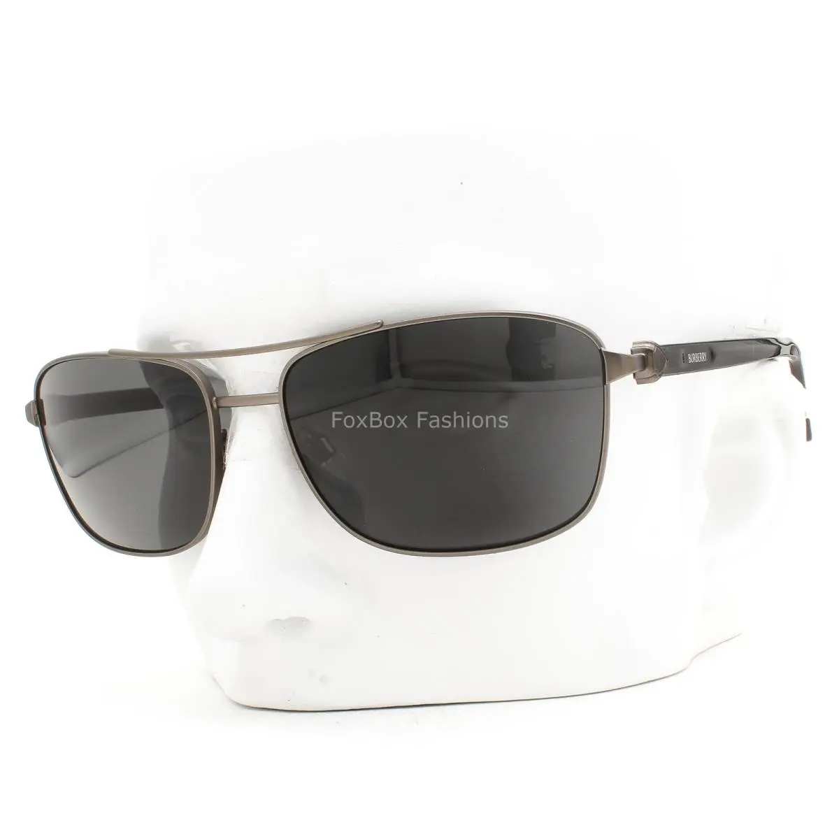 Aviator Sunglasses B 3163 1316/87 Matte Gray Metal on Black with Case by Burberry