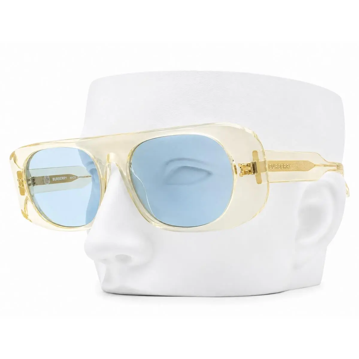 Oversized Sunglasses Transparent Yellow Azure Blue B4322 3879/80 W/case by Burberry
