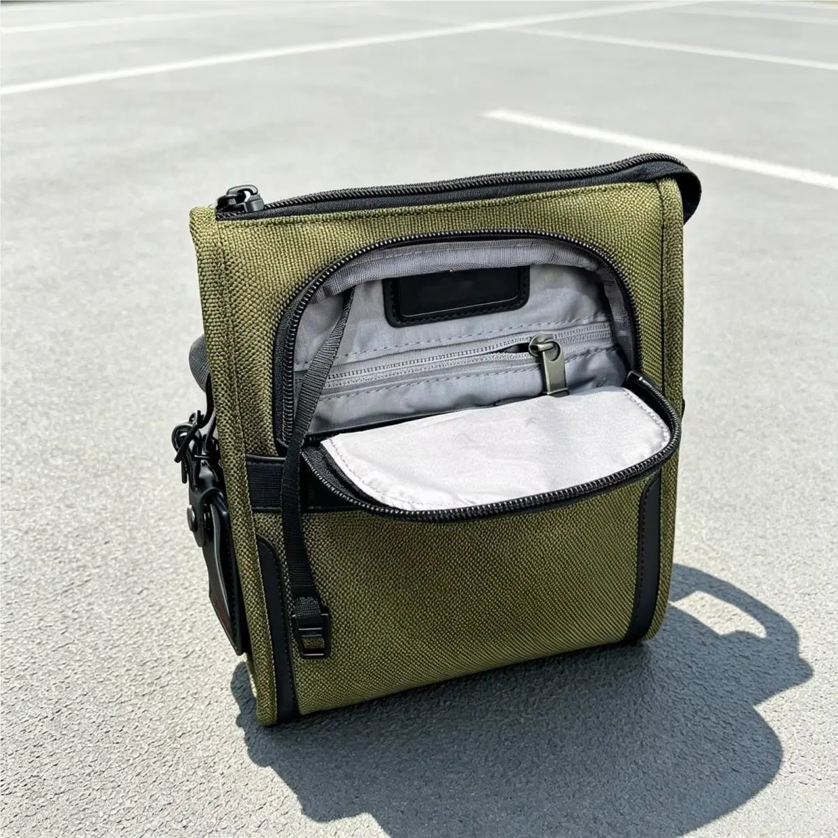 Alpha 3 Pocket Bag Small Olive Green Crossbody Shoulder Travel Bag by Tumi