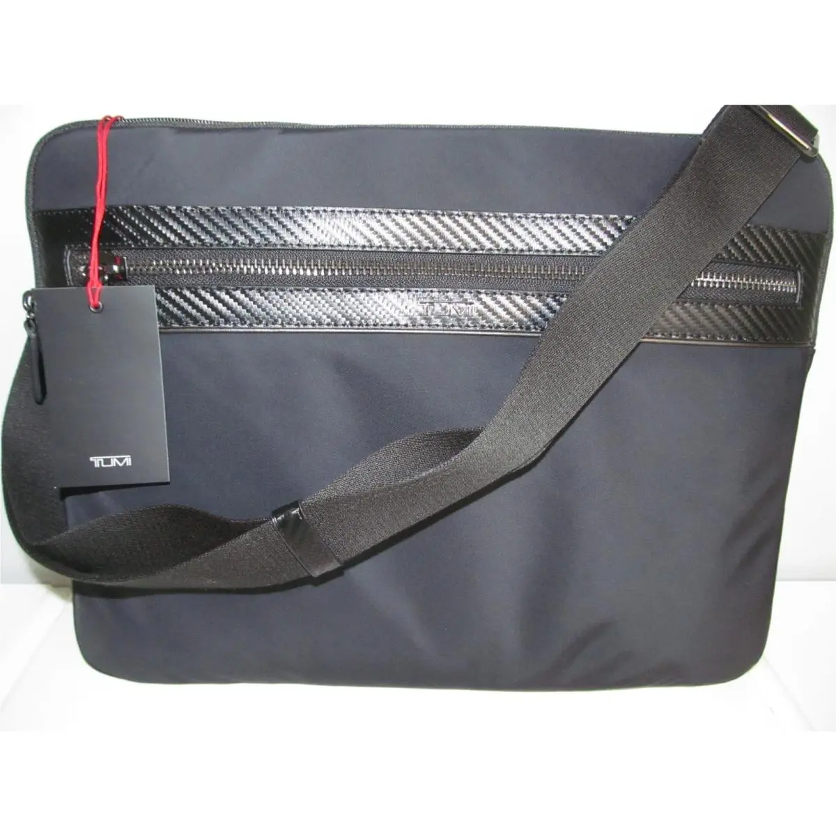 Kalvin Executive Black Nylon-leather 14 Laptop Sleeve-crossbody-carbon by Tumi
