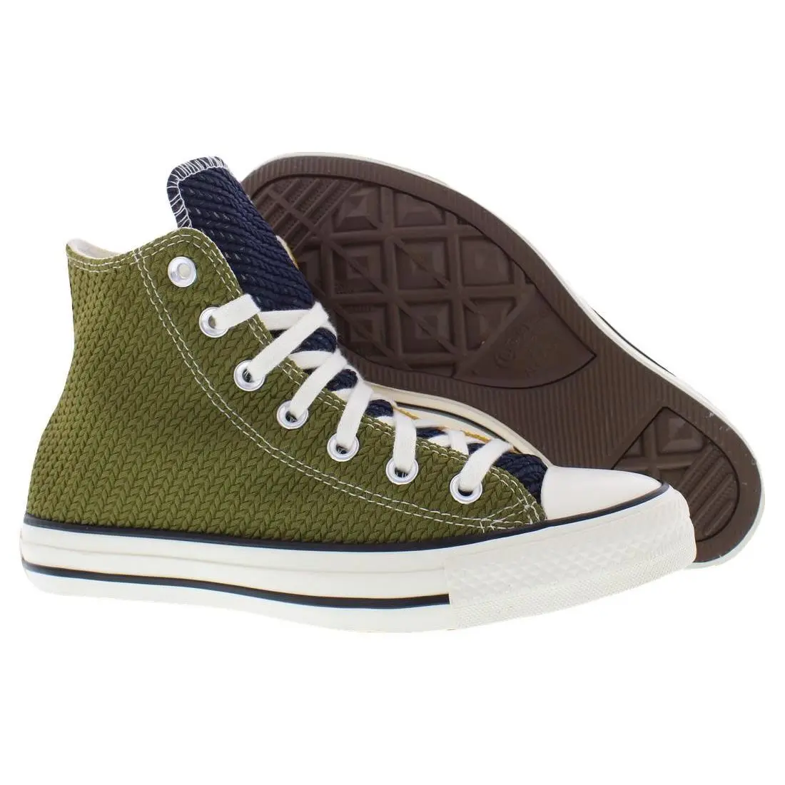 Converse Ctas Hi Womens Shoes Size 7 Color: Dark Moss/saffron Yellow - Dark Moss/Saffron Yellow, Main: Green